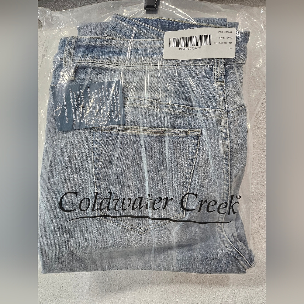 NWT Coldwater Creek Blue Breeze Wash Jeans Womens 14